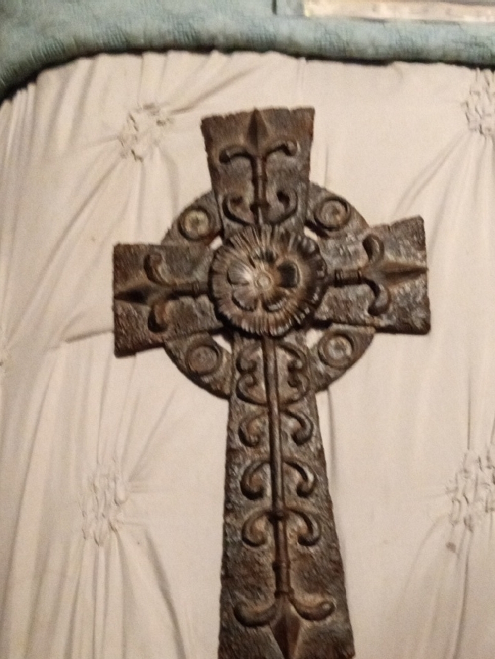 Source Unknown Brown Decorative Celtic Cross Wall Sculpture